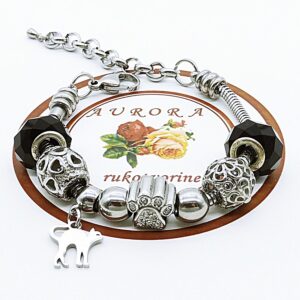 CRNA MACKA Narukvica Od Nehrdajuceg Celika Stainless Steel