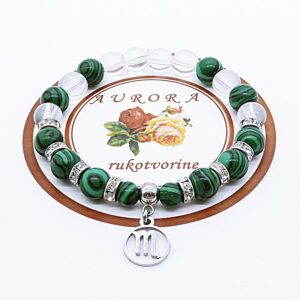 SKORPION – Horoskop Zodijak Narukvica Od Kristala Malahit Gorski Kristal