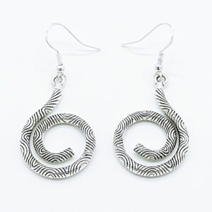 SPIRALA Nausnice Od Tibetanskog Srebra