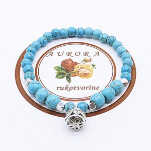 SRECA Narukvica Od Kristala Tirkiz 2