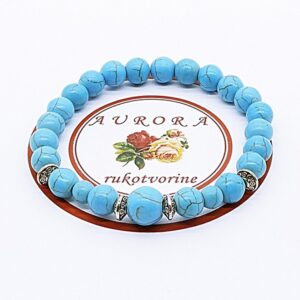 SRECA Narukvica Od Kristala Tirkiz 3