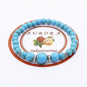 SRECA Narukvica Od Kristala Tirkiz 4