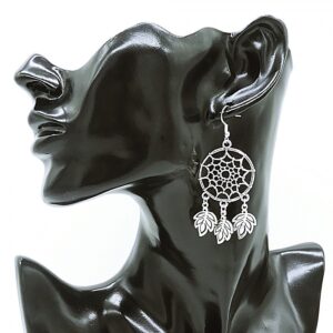 aurora handmade nausnice tibetansko zlato 2 hvatac snova list